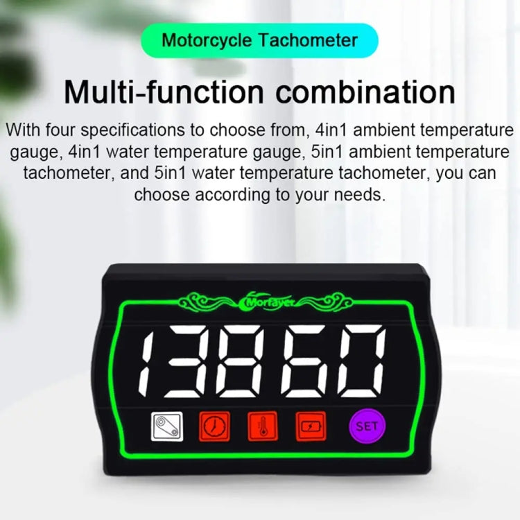 5 in 1 Ambient Temperature Tachometer Morfayer Locomotive Intelligent Multi-function Tachometer - Electrical Instruments by Morfayer | Online Shopping UK | buy2fix