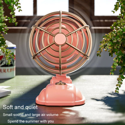 Mini Office Desktop Silent Electrical Fan Desktop Outdoor USB Retro Fan(Yellow) - Electric Fans by buy2fix | Online Shopping UK | buy2fix