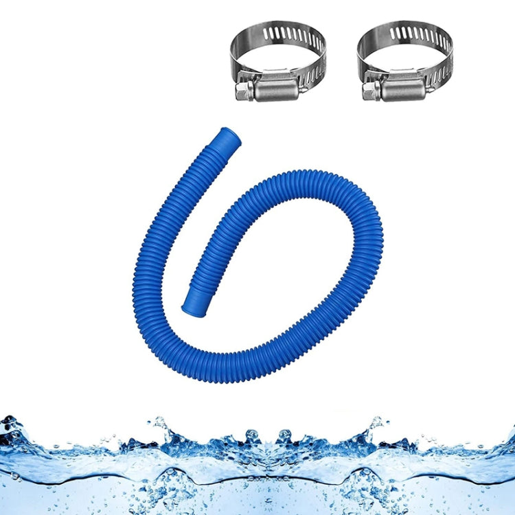 For Intex Swimming Pool Filter Pump Replacement 1 Hose 2 Clamps Blue - Swimming Pool Parts by buy2fix | Online Shopping UK | buy2fix