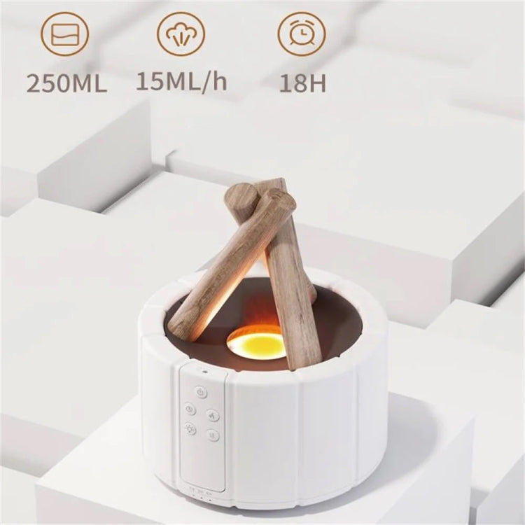 Bonfire Shaped Remote Control Aroma Diffuser Desktop Flame Humidifier, Color: Black - Air Purifiers & Accessories by buy2fix | Online Shopping UK | buy2fix