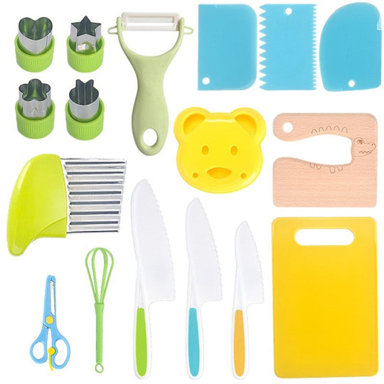 Children Cooking Knife Set Early Childhood Education Kitchen Tools, Spec: 17pcs /Set