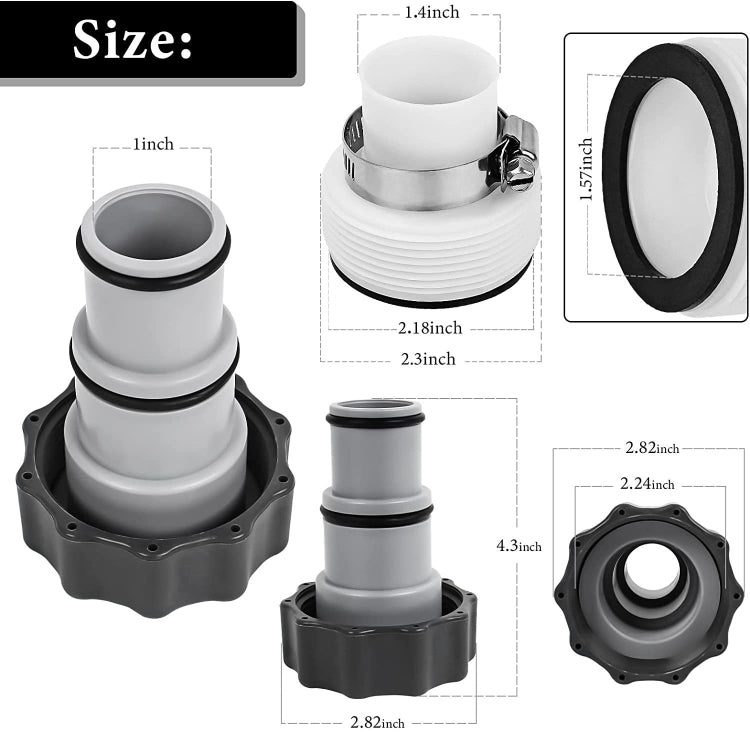 For Intex Pool Hose Adapter with Internal Thread, Spec: 1 A Type Adapter - Swimming Pool Parts by buy2fix | Online Shopping UK | buy2fix