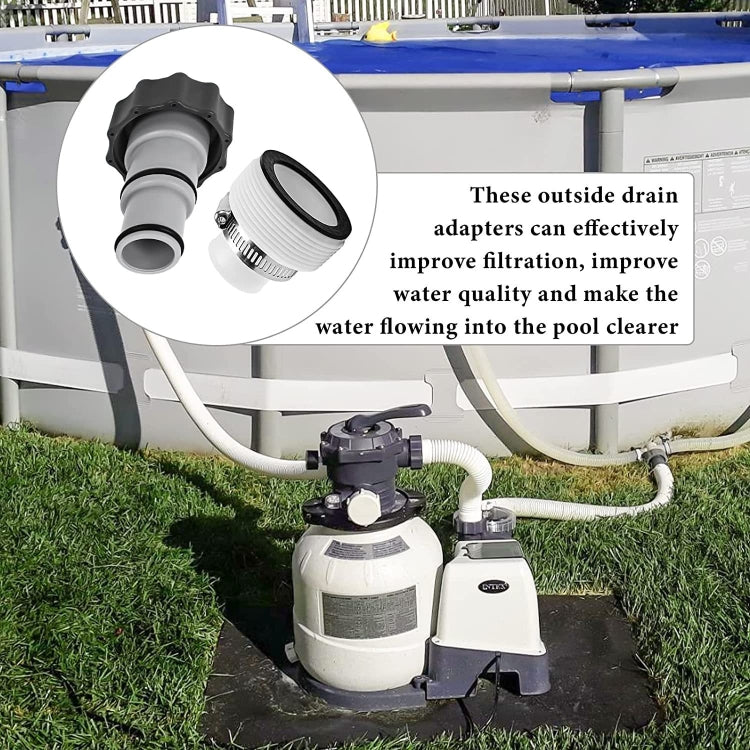 For Intex Pool Hose Adapter with Internal Thread, Spec: A Set - Swimming Pool Parts by buy2fix | Online Shopping UK | buy2fix