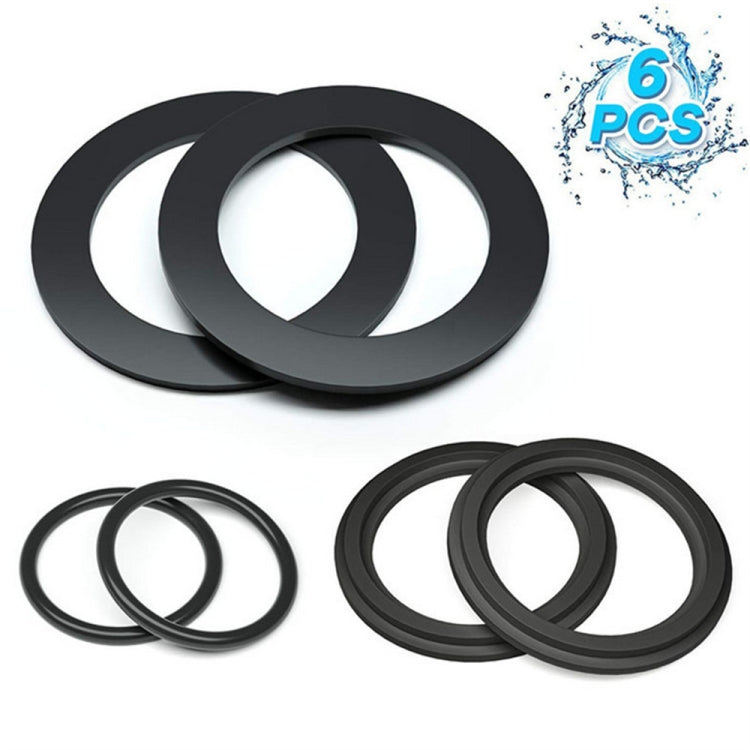 6pcs /Set For Intex Pool Plunger Valves O-Ring Rubber 25076RP Washer Ring Kit - Swimming Pool Parts by buy2fix | Online Shopping UK | buy2fix