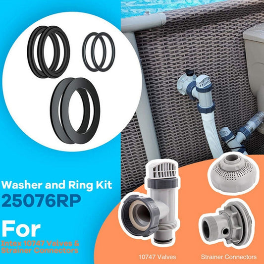 2pcs 10745  For Intex Pool Plunger Valves O-Ring Rubber 25076RP Washer Ring Kit - Swimming Pool Parts by buy2fix | Online Shopping UK | buy2fix