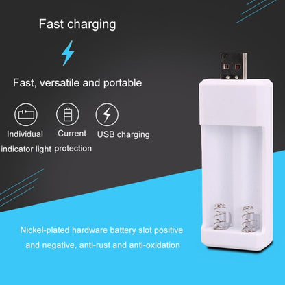 Directly Inserted 2 Slots USB AA / AAA Rechargeable Battery Charger - Charger & Converter by buy2fix | Online Shopping UK | buy2fix