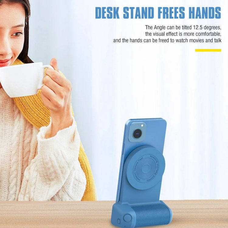 Camera Shape Bluetooth Magnetic Rotating Photo Handle Desktop Stand, Color: Black Upgraded Model - Phone Remote Control by buy2fix | Online Shopping UK | buy2fix