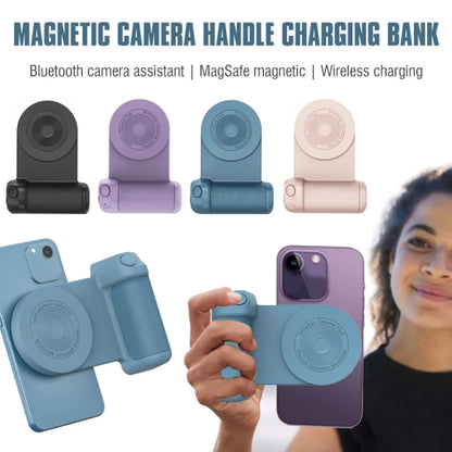 Camera Shape Bluetooth Magnetic Rotating Photo Handle Desktop Stand, Color: Dark Blue Basic Model - Phone Remote Control by buy2fix | Online Shopping UK | buy2fix