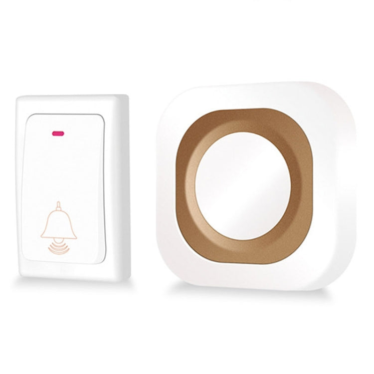 Flash Wireless Home Doorbell Self-Generated Smart Remote Control Doorbell Without Batteries, Specification: 1 For 1 White(EU Plug) by buy2fix