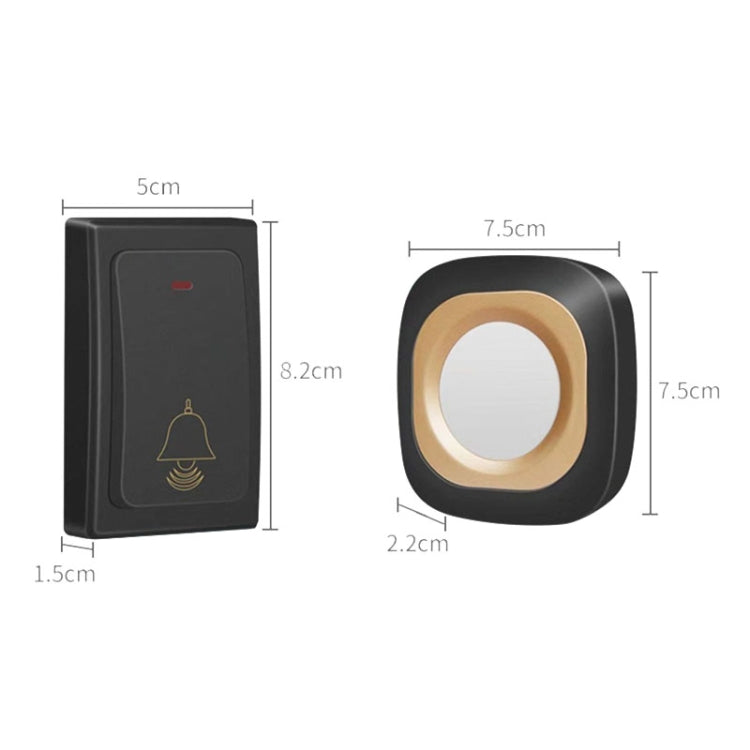 Flash Wireless Home Doorbell Self-Generated Smart Remote Control Doorbell Without Batteries, Specification: 1 For 1 White(EU Plug) by buy2fix