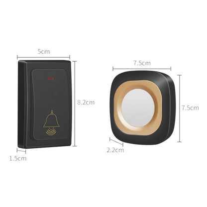 Flash Wireless Home Doorbell Self-Generated Smart Remote Control Doorbell Without Batteries, Specification: 1 For 1 White(EU Plug) by buy2fix