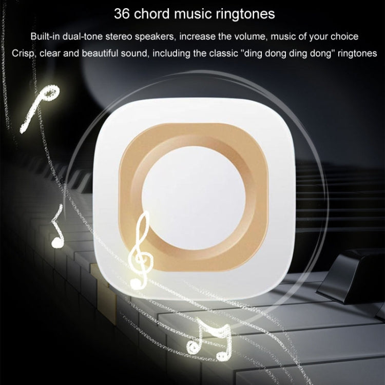 Flash Wireless Home Doorbell Self-Generated Smart Remote Control Doorbell Without Batteries, Specification: 1 For 1 Blue(UK Plug) by buy2fix