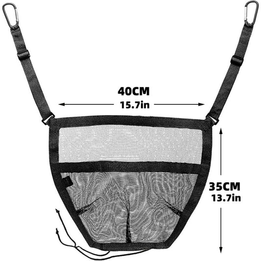 Car Storage Bag Multifunctional Pet Barrier Mesh Bag(Black) by buy2fix