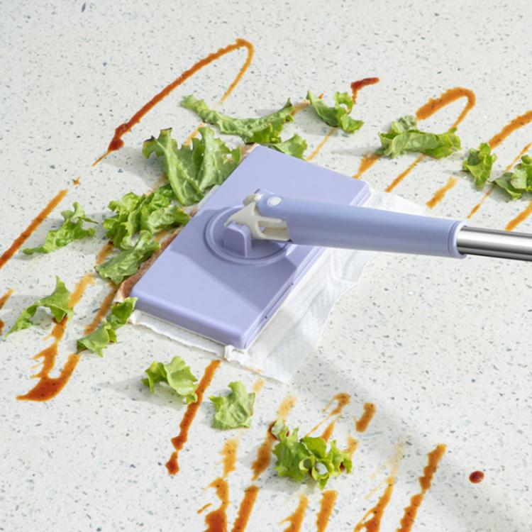 Washcloth Small Mop Lazy Person Hand-Free Automatic Paper Change Mini Floor Cleaner(Purple) by buy2fix