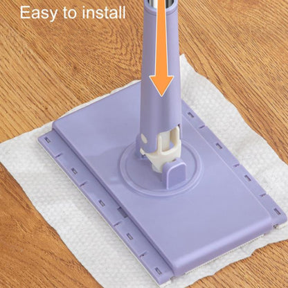Washcloth Small Mop Lazy Person Hand-Free Automatic Paper Change Mini Floor Cleaner(Purple) by buy2fix