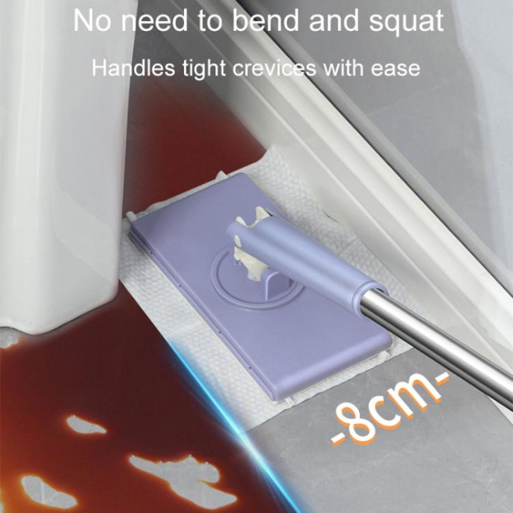 Washcloth Small Mop Lazy Person Hand-Free Automatic Paper Change Mini Floor Cleaner(Purple) by buy2fix