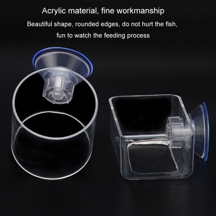 Acrylic Transparent Feeding Ring Fish Tank Feeder Floating Fixed Fish Feeder, Specification: Red Bug Cup - Feeders by buy2fix | Online Shopping UK | buy2fix