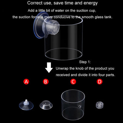 Acrylic Transparent Feeding Ring Fish Tank Feeder Floating Fixed Fish Feeder, Specification: Red Bug Cup - Feeders by buy2fix | Online Shopping UK | buy2fix