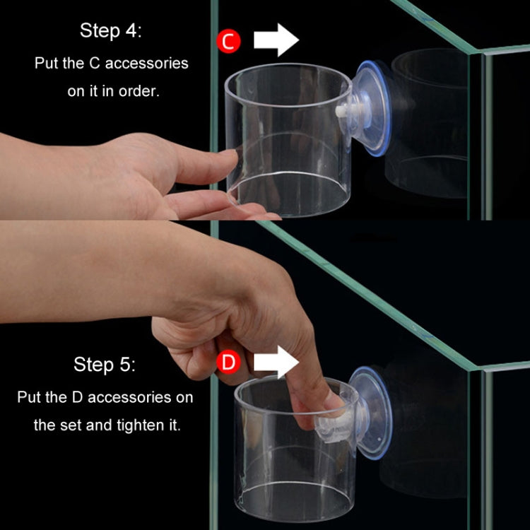 Acrylic Transparent Feeding Ring Fish Tank Feeder Floating Fixed Fish Feeder, Specification: Red Bug Cup - Feeders by buy2fix | Online Shopping UK | buy2fix
