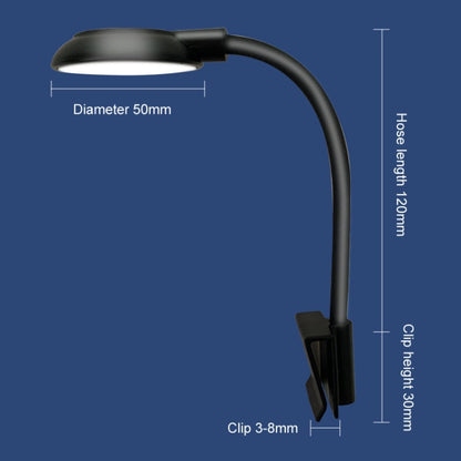 5W Fish Tank LED Clip Light USB Plug Lighting Aquarium Translucent Aquatic Plants Lamp(White) - Fish Tank Lamps by buy2fix | Online Shopping UK | buy2fix