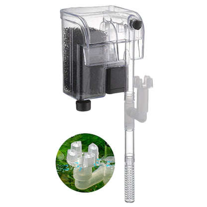 Wall Mounted Silent Fish Tank Filter Waterfall Aquarium Filtration Clean Oxygenator Pump, Style: With Degreasing Film(US Plug) - Air Pumps by buy2fix | Online Shopping UK | buy2fix