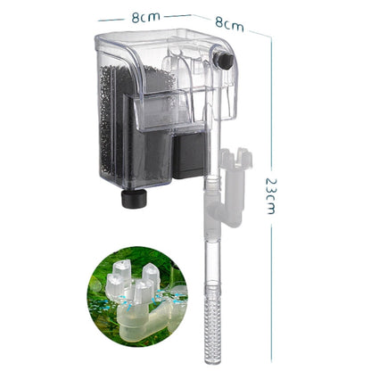 Wall Mounted Silent Fish Tank Filter Waterfall Aquarium Filtration Clean Oxygenator Pump, Style: With Degreasing Film(EU Plug) - Air Pumps by buy2fix | Online Shopping UK | buy2fix