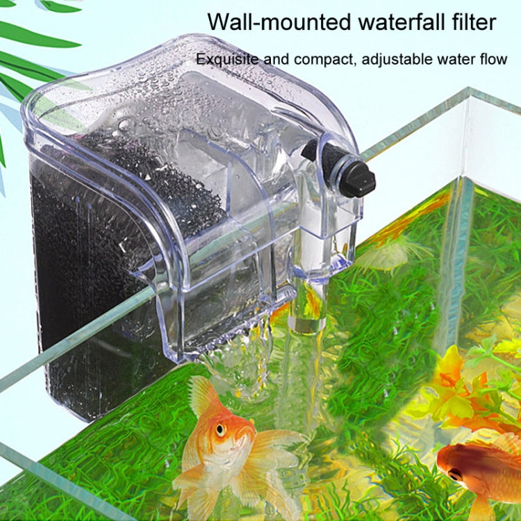 Wall Mounted Silent Fish Tank Filter Waterfall Aquarium Filtration Clean Oxygenator Pump, Style: With Degreasing Film(EU Plug) - Air Pumps by buy2fix | Online Shopping UK | buy2fix