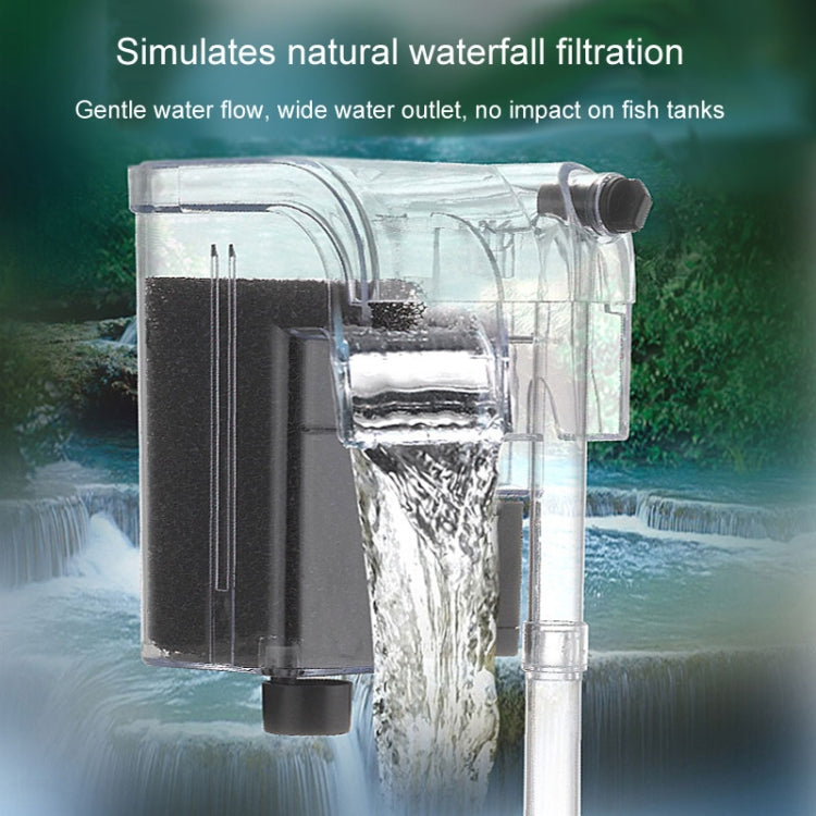 Wall Mounted Silent Fish Tank Filter Waterfall Aquarium Filtration Clean Oxygenator Pump, Style: With Degreasing Film(US Plug) - Air Pumps by buy2fix | Online Shopping UK | buy2fix