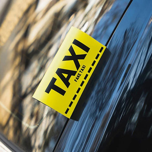 TAXI Washed Mark Label Car Personalized Decorative Stickers(Yellow Large) by buy2fix