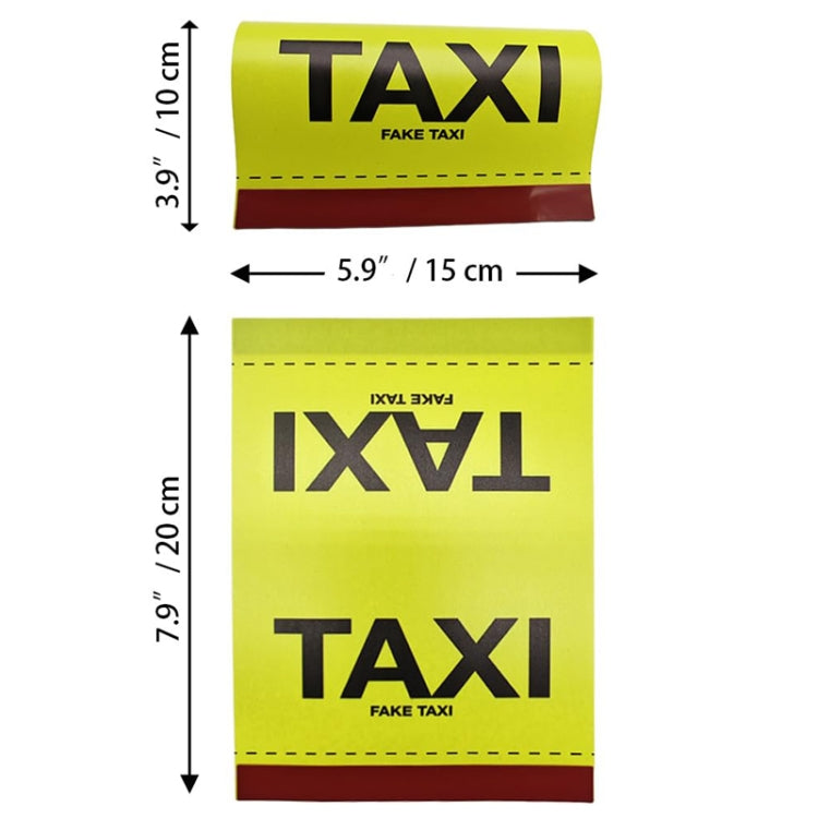 TAXI Washed Mark Label Car Personalized Decorative Stickers(Yellow Large) - Decorative Sticker by buy2fix | Online Shopping UK | buy2fix