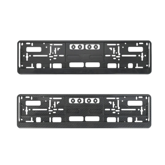 European Standard Single-strip Plastic License Plate Frame, Specification: Black by buy2fix