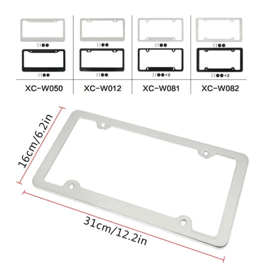 American Standard Aluminum Alloy License Plate Frame Including Accessories, Specification: Round Hole Aluminum Black by buy2fix