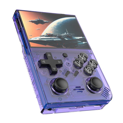 R35PLUS 3.5 Inch Handheld Game Console Built-in 64G 10,000+ Games(Transparent Purple) - Pocket Console by buy2fix | Online Shopping UK | buy2fix