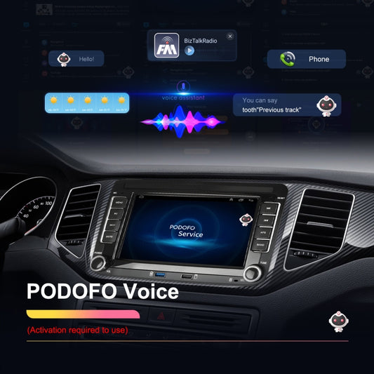 For Volkswagen/Skoda 2+64G Player Large Screen Carplay Android Navigation Reversing Camera Integrated Machine(Standard) by buy2fix