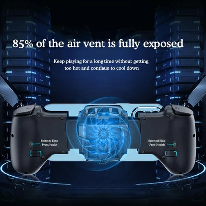 Mobile Phone Gaming Controller with Cooler & 2 Back Button Macro Programmable(Black) - Controller Gamepad by buy2fix | Online Shopping UK | buy2fix