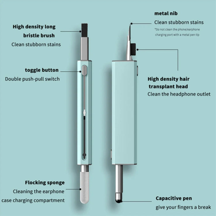 Headphone Keyboard Cleaning Kit with Capacitive Touch Pen(Green) - Other Accessories by buy2fix | Online Shopping UK | buy2fix