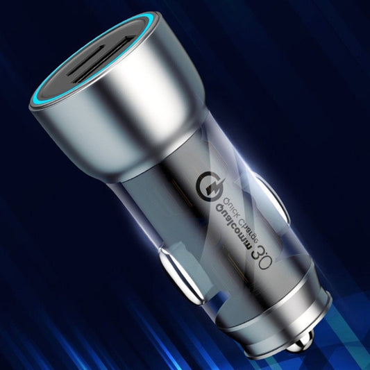 QIAKEY Vehicle Dual Port Fast Charging Charger One To Two Cigarette Lighter, Model: TK515 Blue by QIAKEY