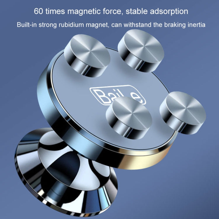 BaiLe Magnetic Car Phone Holder Universal Car Dashboard Fixed Navigation Bracket, Color: Sticker Black by BaiLe