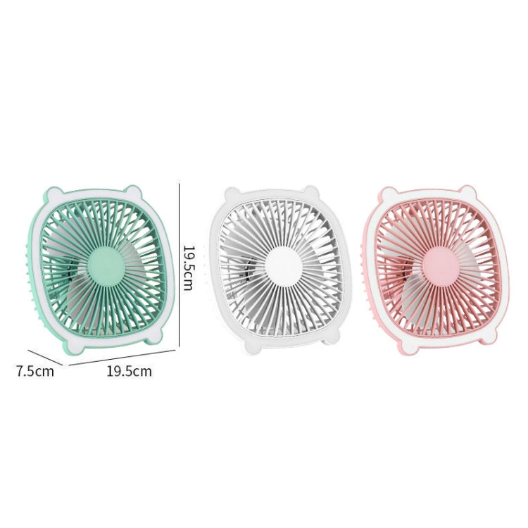 Rechargeable Table Fan With Reading LED Light  3 Wind Speed Adjustment(Pink) - Electric Fans by buy2fix | Online Shopping UK | buy2fix