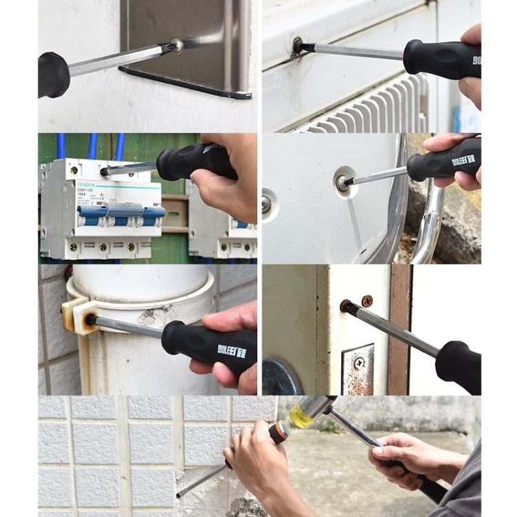 BOLEEI 9.5x300mm Straight Heart Piercing Knockable Screwdriver Convertible Tool by BOLEEI