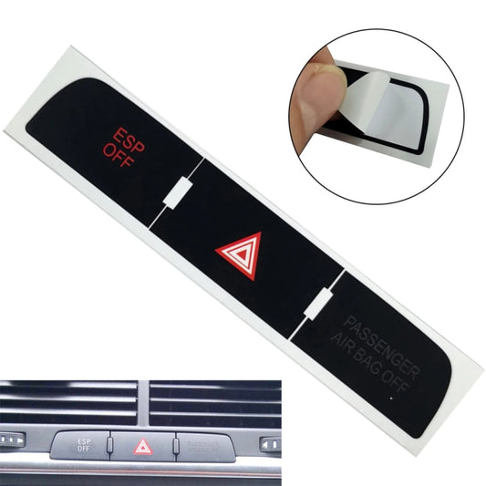 For Audi Q7 Emergency/Double Flash Button Repair Sticker by buy2fix