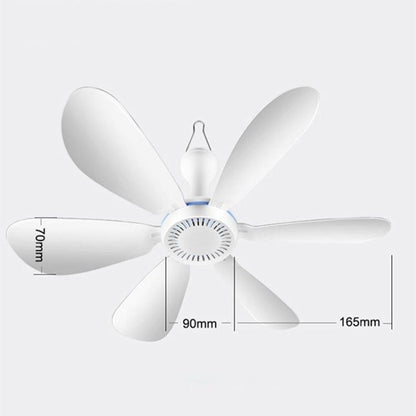 USB Home Dormitory Mute High Wind Power Mini Fan Six Blade Small Ceiling Fan, Style: Single Fan by buy2fix