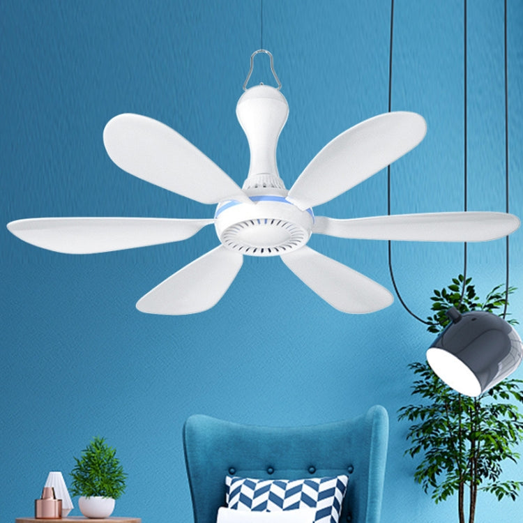 USB Home Dormitory Mute High Wind Power Mini Fan Six Blade Small Ceiling Fan, Style: Single Fan by buy2fix