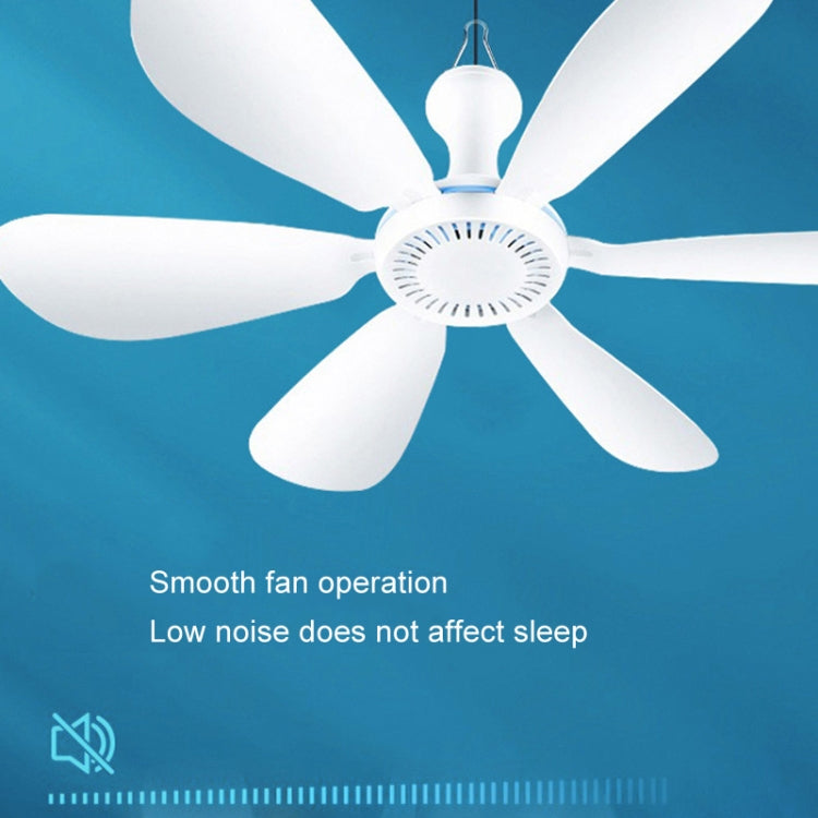 USB Home Dormitory Mute High Wind Power Mini Fan Six Blade Small Ceiling Fan, Style: Single Fan by buy2fix
