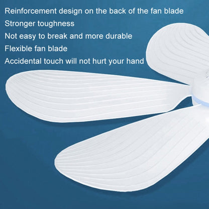USB Home Dormitory Mute High Wind Power Mini Fan Six Blade Small Ceiling Fan, Style: Single Fan by buy2fix