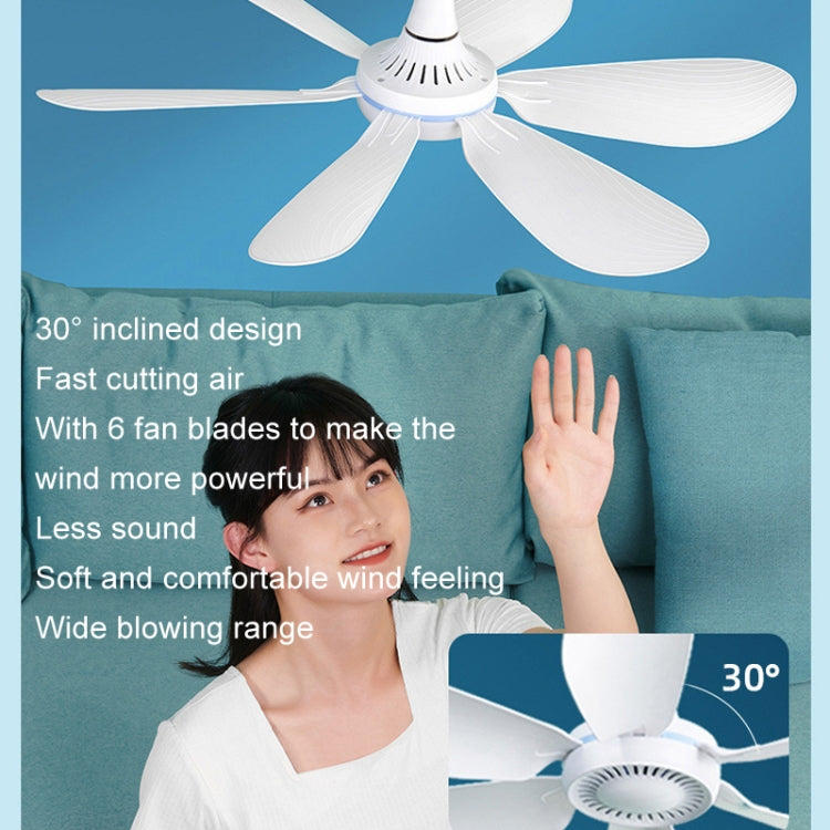 USB Home Dormitory Mute High Wind Power Mini Fan Six Blade Small Ceiling Fan, Style: Single Fan - Electric Fans by buy2fix | Online Shopping UK | buy2fix