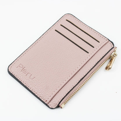 Multi-card Slot Zipper Card Holder Large Capacity Ultra-thin Coin Purse(Pink) - Card & Passport Bags by Pieru | Online Shopping UK | buy2fix