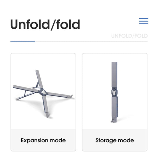 XY-1 5-In-1 Laptop Docking Station Stand Increased Folding Heat Dissipation HUB Bracket(Silver) by buy2fix