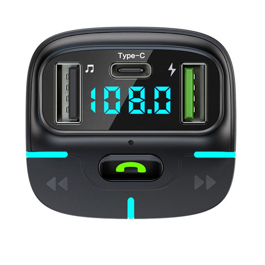 Car Bluetooth MP3 Player Ambient Light Charger(Black) by buy2fix