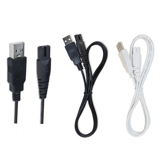 1.25m For Shaver / Water Refill Device USB TTo 8-Figure Tail Charging Cable Power Cord(Black) by buy2fix